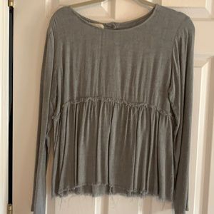 Cloth & Stone gray babydoll top-M